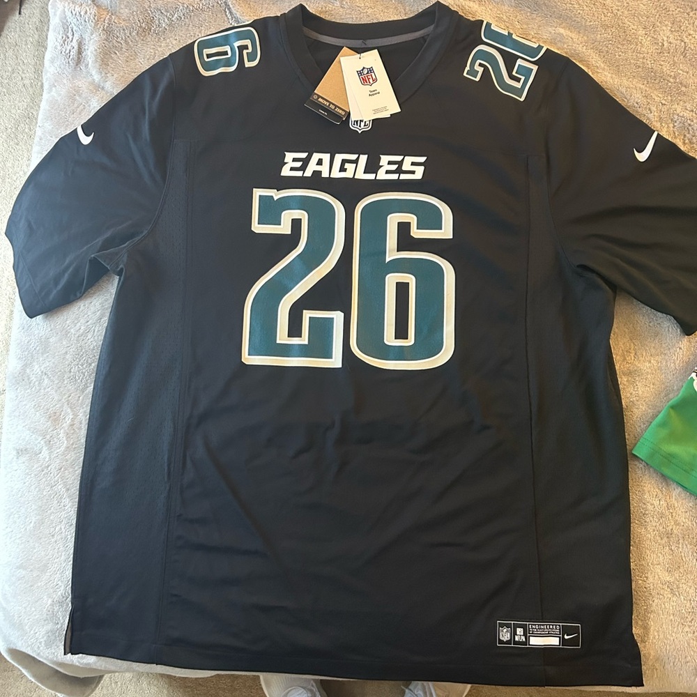 Nike Philadelphia Eagles #26 Men’s Jersey in Black and Teal